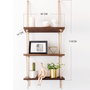 Hanah Home Estantería de pared Aa041 v2, madera de abeto, nogal